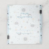 天空結婚の折り曲げ座席表 プレイスカード (外部開封)