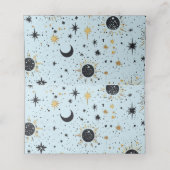 天空結婚の折り曲げ座席表 プレイスカード (内部開封)