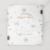 天空結婚の折り曲げ座席表 プレイスカード (外部開封)