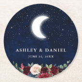 天空結婚月星フローラ ラウンドペーパーコースター (正面)