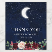 天空結婚月星フローラ ワインラベル (シングルラベル)