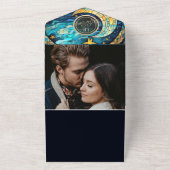 天空結婚青 オールインワン招待状 (外側)