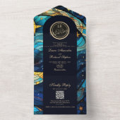 天空結婚青 オールインワン招待状 (内側)