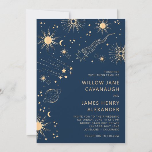 天空結婚青 招待状 (正面)