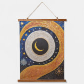 天空調和モザイクサンムーンスターズ 吊り下げ型タペストリー (正面)