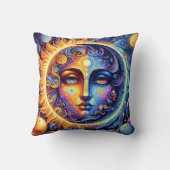 天空調和太陽と月、星占い クッション (裏面)