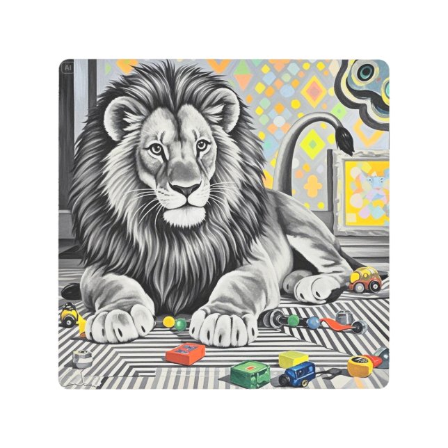 天空調和抽象芸術ウォールアート メタルプリント (正面)