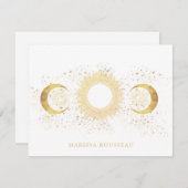 天空金ゴールドウィットサンムーン ノートカード (正面/裏面)