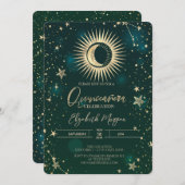 天空金ゴールドサンムーンスターズキンセアニェラ 招待状 (正面/裏面)