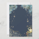 天空金ゴールドサンムーン金ゴールドグリッター 招待状 (裏面)