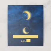 天空金ゴールドスターズミッドナイトブルーロマンチックプレイス プレイスカード (外部開封)