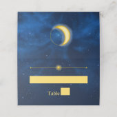 天空金ゴールドスターズミッドナイトブルーロマンチック プレイスカード (外部開封)