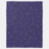 天空金ゴールドスターソラレクリプステーマ フリースブランケット (正面)