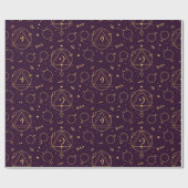 天空金ゴールドスターソラレクリプステーマ ラッピングペーパー (フラット)