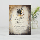 天空金ゴールドスタームーンズダークブライダルシャワー 招待状 (スタンド正面)