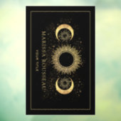 天空金ゴールドブラックサンムーンウィンドウにしがみつく ウィンドウサイン (シート3)