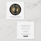 天空金ゴールドブラックサンムーンジュエリーデザイナー スクエア名刺 (正面/裏面)