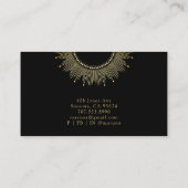 天空金ゴールドブラックサンムーンセラピストカウンセラー 名刺 (裏面)