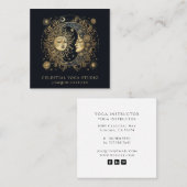 天空金ゴールドブラックサンムーンヨガ スクエア名刺 (正面/裏面)