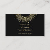 天空金ゴールドブラックサンムーン 名刺 (裏面)