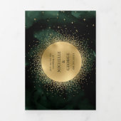 天空金ゴールドムーントリフォールド結婚式招待状 三つ折り招待状 (カバー)