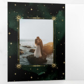 天空金ゴールドムーントリフォールド結婚式招待状 三つ折り招待状 (内部最初)