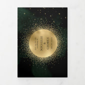 天空金ゴールドムーントリフォールド結婚式招待状 三つ折り招待状 (カバー)