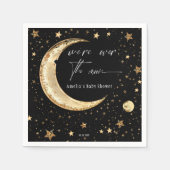 天空金ゴールドムーンパーティーナプキンス スタンダードカクテルナプキン (正面)