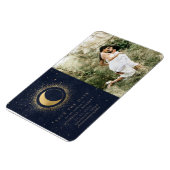 天空金ゴールド写真の保存日付 マグネット (左側)