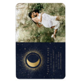 天空金ゴールド写真の保存日付 マグネット (縦)