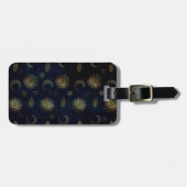 天空金ゴールド太陽ムーンスターズ ラゲッジタグ (正面横)