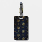 天空金ゴールド太陽ムーンスターズ ラゲッジタグ (裏面縦)