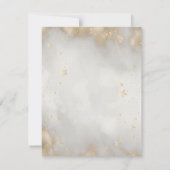 天空金ゴールド星フローラムーン 招待状 (裏面)