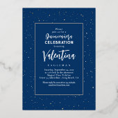 天空金ゴールド星月夜キンセアニェラ写真 箔招待状 (裏面)