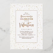 天空金ゴールド星月夜キンセアニェラ写真 箔招待状 (裏面)