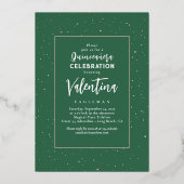 天空金ゴールド星月夜キンセアニェラ写真 箔招待状 (裏面)