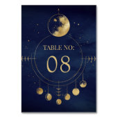 天空金ゴールド月相結婚の テーブルナンバー (裏面)