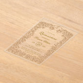 天空金ゴールド独占的キンセアニェラ アクリル招待状 (レイダウン)