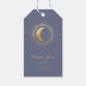 天空金ゴールド結婚ムーンの感謝のギフトラベル ギフトタグ (正面)