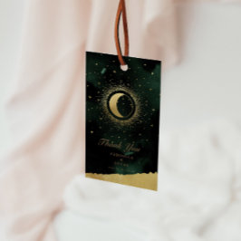 天空金ゴールド結婚ムーンの感謝のギフトラベル ギフトタグ