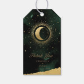 天空金ゴールド結婚ムーンの感謝のギフトラベル ギフトタグ (正面)