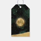 天空金ゴールド結婚ムーンの感謝のギフトラベル ギフトタグ (裏面)