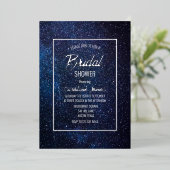 天空銀河系スカイフレームゴールドフォイルブライダルシャワー 箔招待状 (立ち正面)