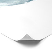 天空銀河系ブルーティール（緑がかった色）パープルウェルカムサイン ポスター (角)