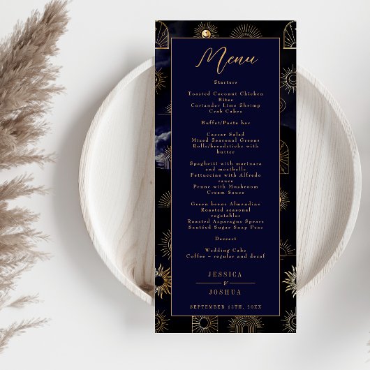 天空銀河系日三日月ネイビー メニュー