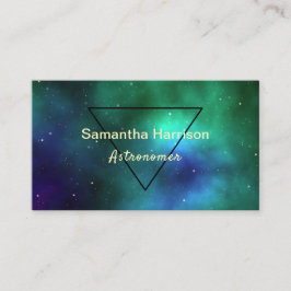 天空銀河系星占いグリーントライアングルシック 名刺