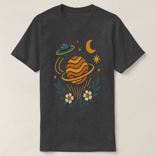 天空開花-ヴィンテージコスモス Tシャツ (デザイン正面)