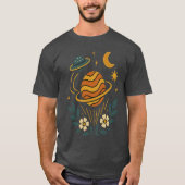 天空開花-ヴィンテージコスモス Tシャツ (正面)