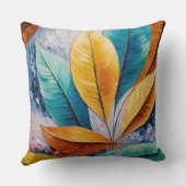 天空離れ | サンライト抽象芸術アート クッション (裏面)