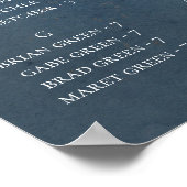 天空 |アルファベットのシルバーシーティングチャート ポスター (角)